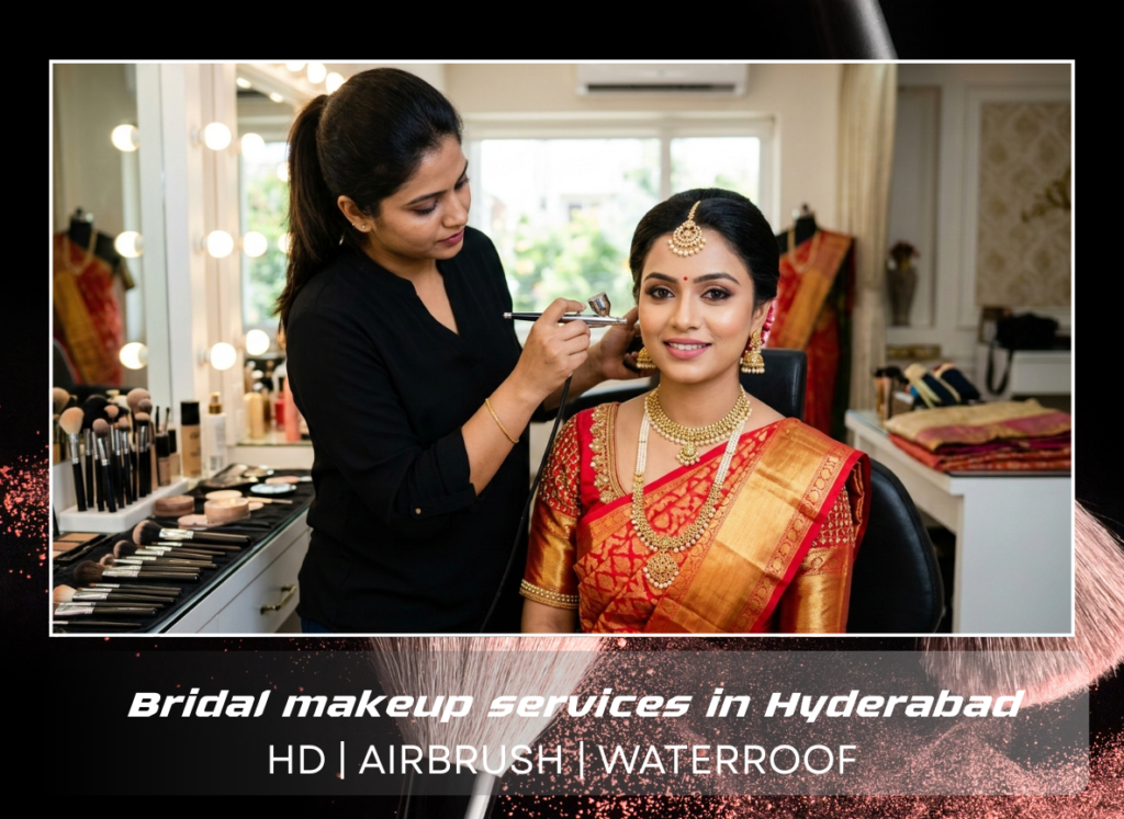 Professional bridal makeup services in Hyderabad